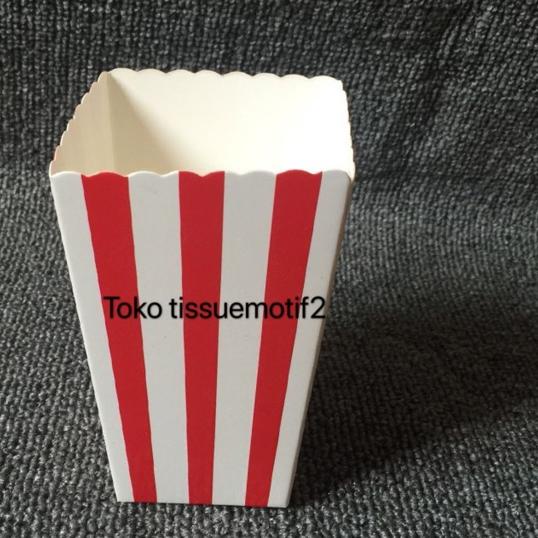 

☛ Dus popcorn/12pcs/paper box/garis/stipe/pesta ➣