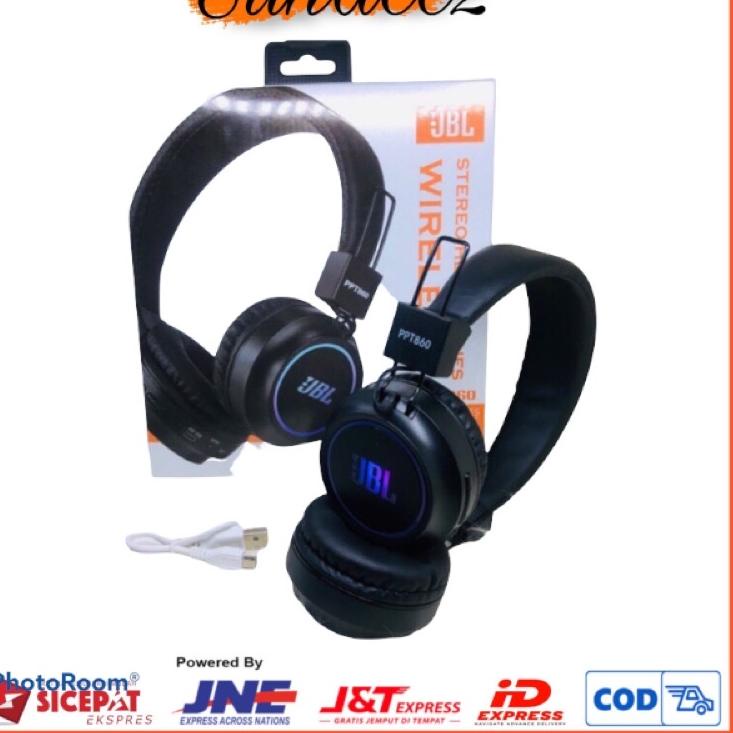 LANGSUNG KIRIM.. Hf Earphone Headset Bando B / J Wireless Bluetooth PPT-013/ PPT-860 LED