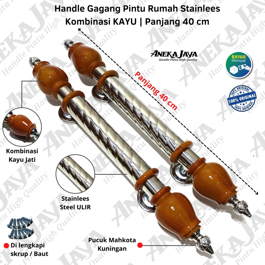 Handle Pintu rumah 50 cm / Tarikan Pintu rumah / Pegangan Pintu kayu rumah minimalis coklat murah