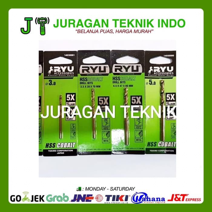 RYU Mata Bor Stainless 6mm HSS Cobalt