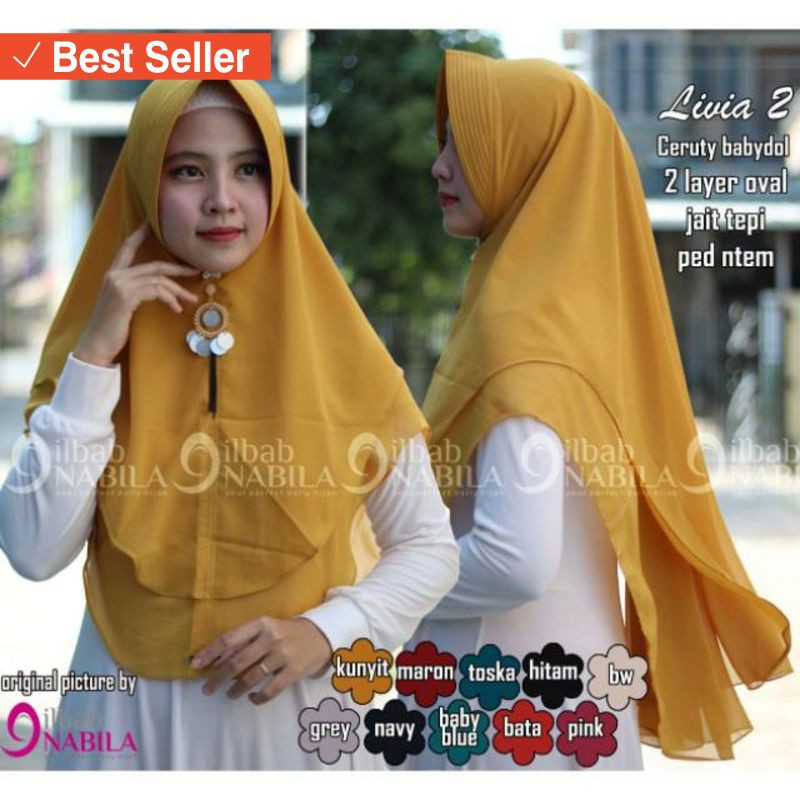 Hijab Viral Kekinian Model Trend Terbaru 2019 / Khimar ori DC  printing gotik kalung