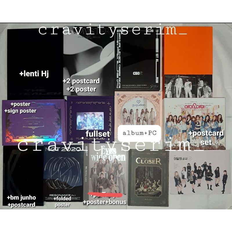 ALBUM GIRLGROUP The boyz GUGUDAN LOONA NCT IOI TWICE Oh My Girl AB6IX Straykids skz tbz X1