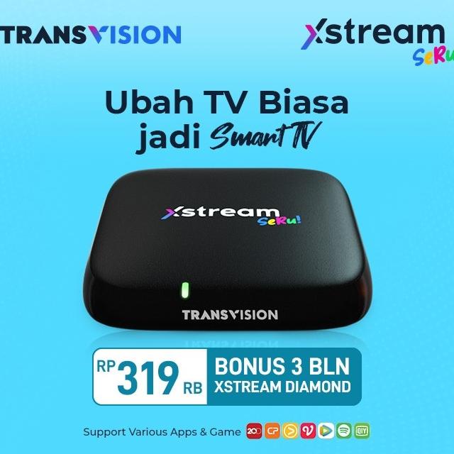 TRANSVISION XSTREAM SERU TV Box Android 10 + FREE BONUS SPECIAL Termurah