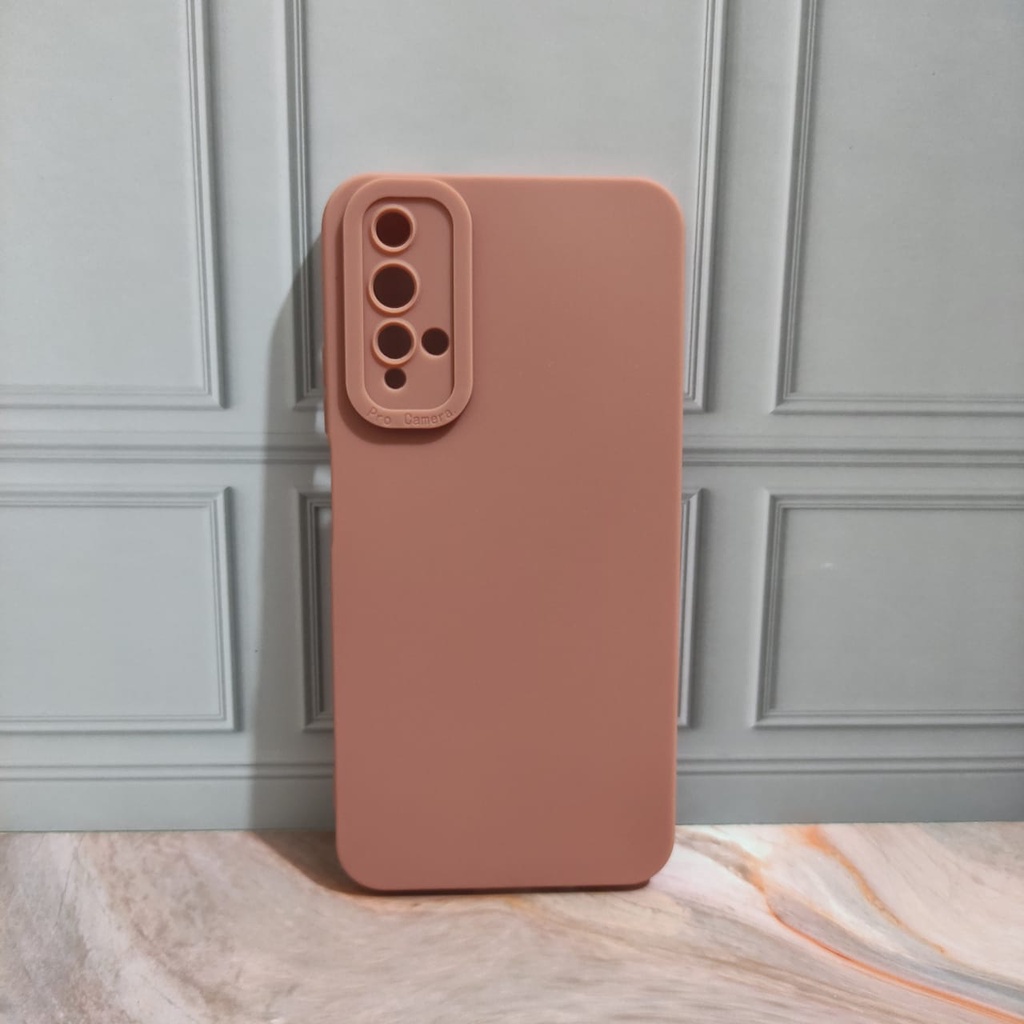 SoftCase ProCamera Silicon Matte Case Full Cover Realme C30 Realme C30s White_Cell