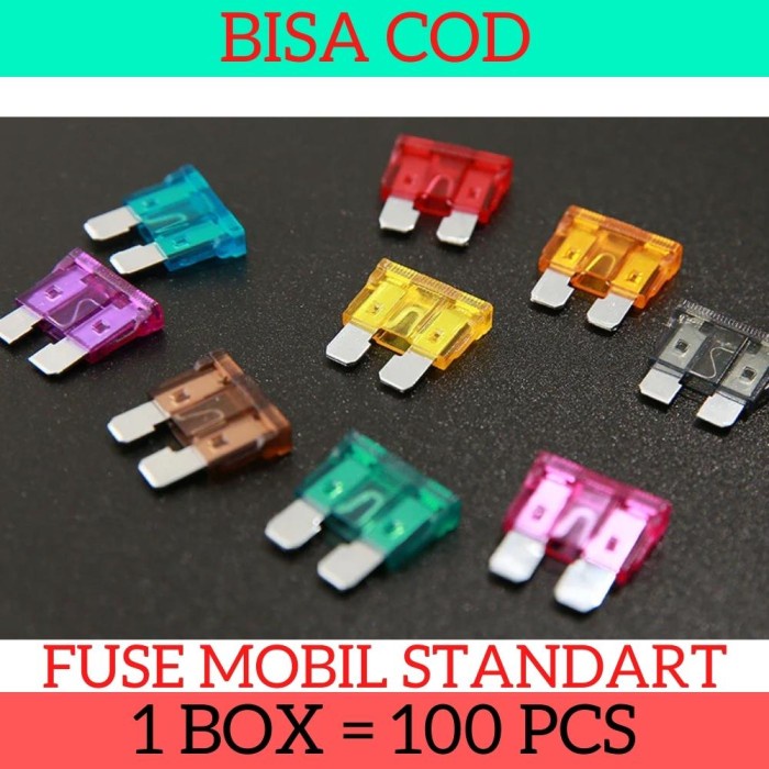 Fuse Blade Sekring Standart Untuk Mobil Per Box Isi 100 Pcs Banyak Amp