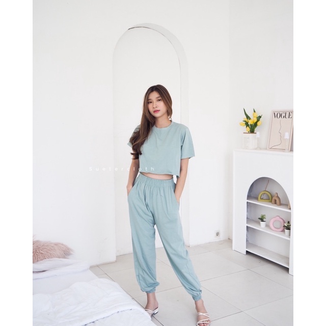 Kimbab jogger set / set jogger / celana jogger wanita-1