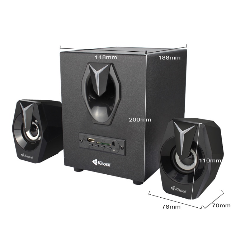 Gaming Speaker Aktif Bluetooth Subwoofer Aktif Support BT, USB, TF Card &amp; Radio With Remote Control -  TM-6100U