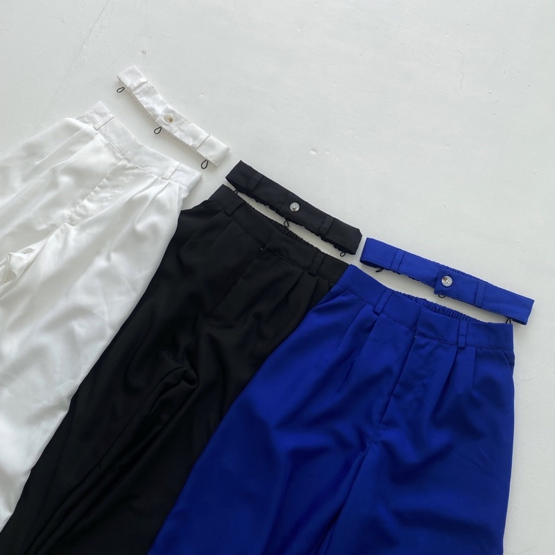 OBI PANTS - POSHA Celana Panjang Highwaist Trousers Korean Basic Long Super Highwaisted Pants