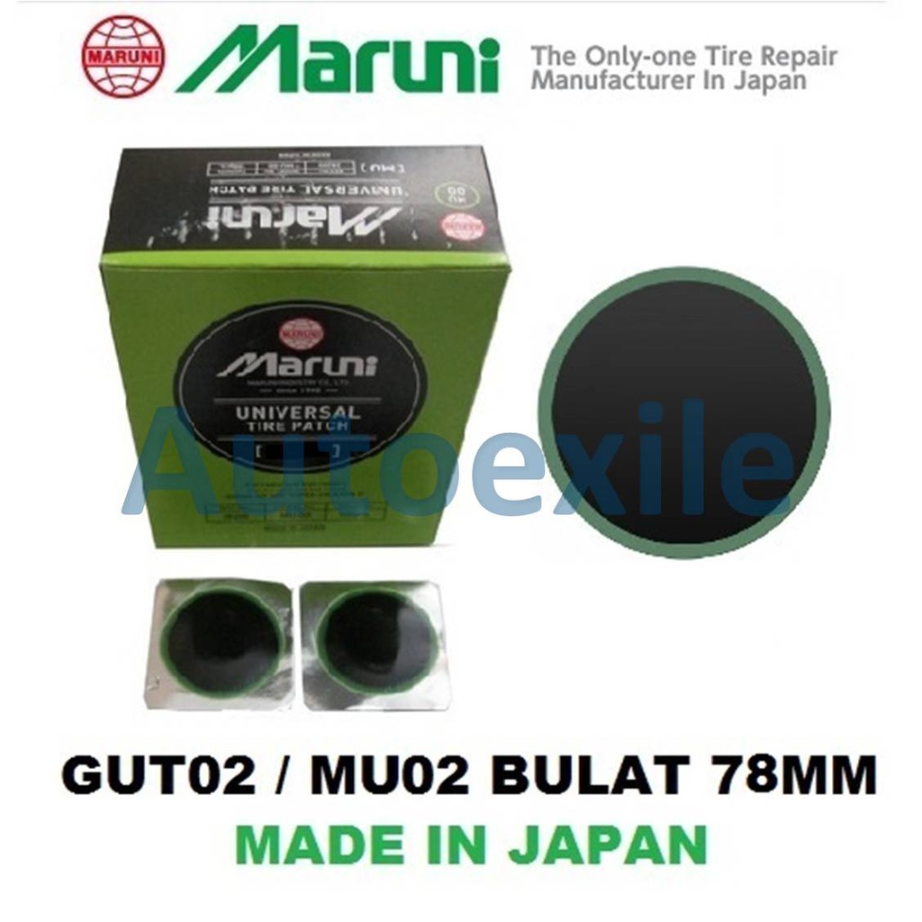 Koyok Tambal Ban Tire Patch Maruni GUT-02 MU-02 Bulat 78mm 1buah (Tip Top Ban Luar)