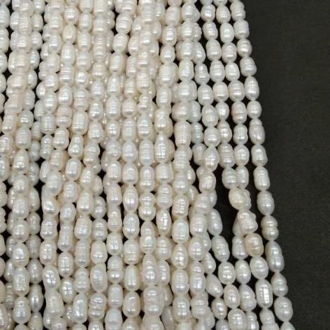 ♞ Mutiara air tawar oval 8mm ◊