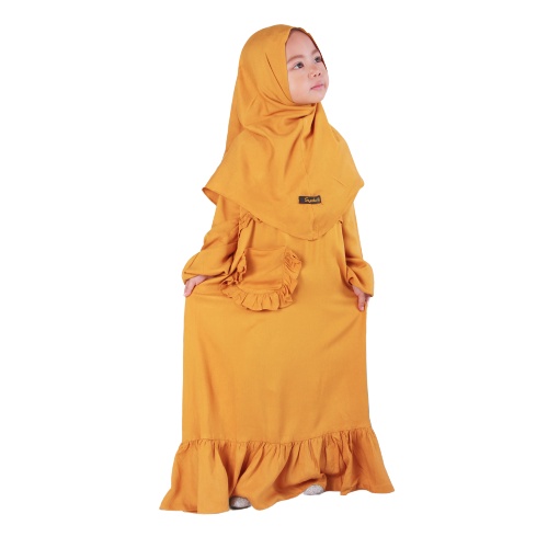 Set Gamis Humaira Anak Usia 1 Sampai 2 Tahun Terbaru Rayon Twill Premium Polos Nyaman