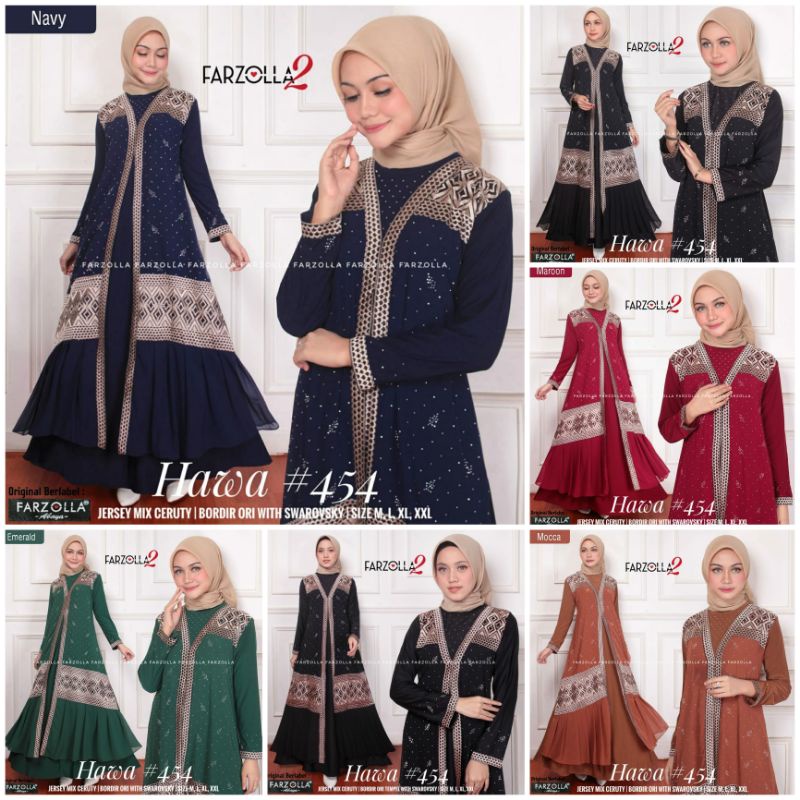 Solo / Gamis Abaya Hawa 454 Dress Muslim Jumbo Farzola