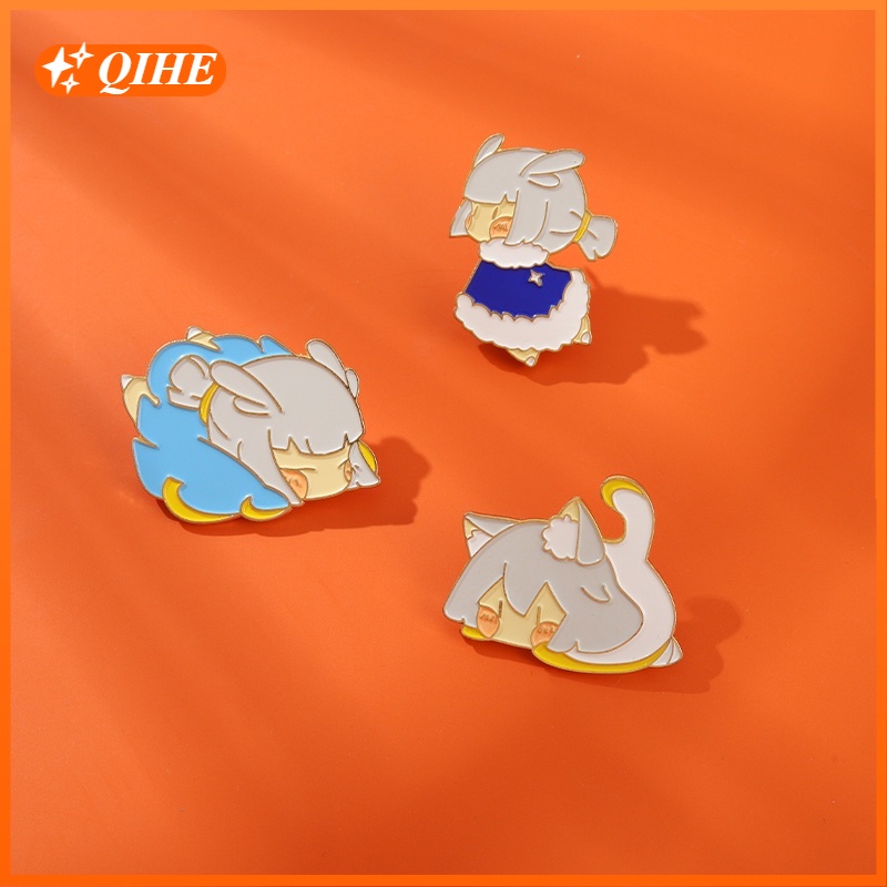 Online Game &quot;Guangyu&quot; Cartoon Enamel Brooch Character Lapel Pin Backpack Badge Collection Jewelry Gifts for Friends