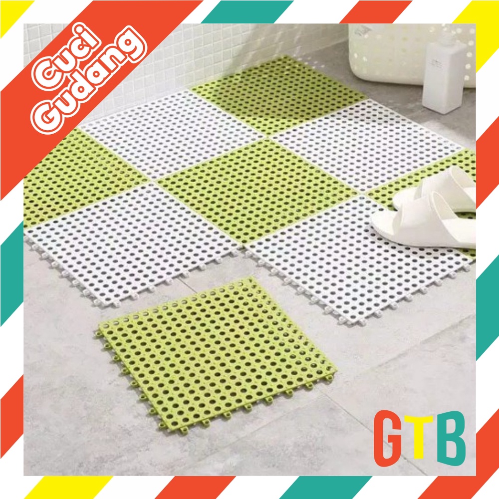 ❤️GTB❤️ Karpet Anti Slip Kamar Mandi POLKADOT Karpet Anti Licin Dapur Mat Non-Slip 30x30 Cm R301