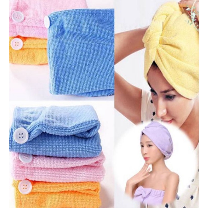 Terbaru Handuk Rambut bahan Microfiber