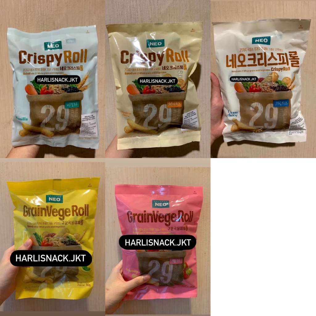 

[PACK] NEO BAKED CRISPY ROLL VANILLA / CREAM CHEESE / CHEDDAR CHEESE CEMILAN KOREA