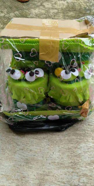 Toples Karakter Flanel Keropi Hijau