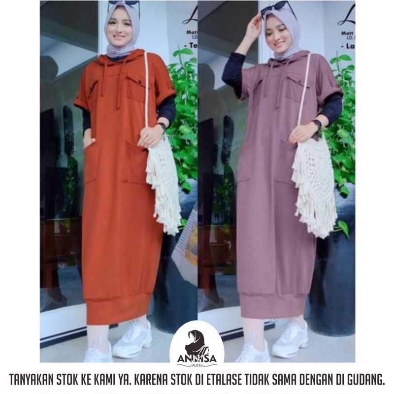 KINAN MIDI DRESS JUMBO / DRESS HODY KAOS COMBET