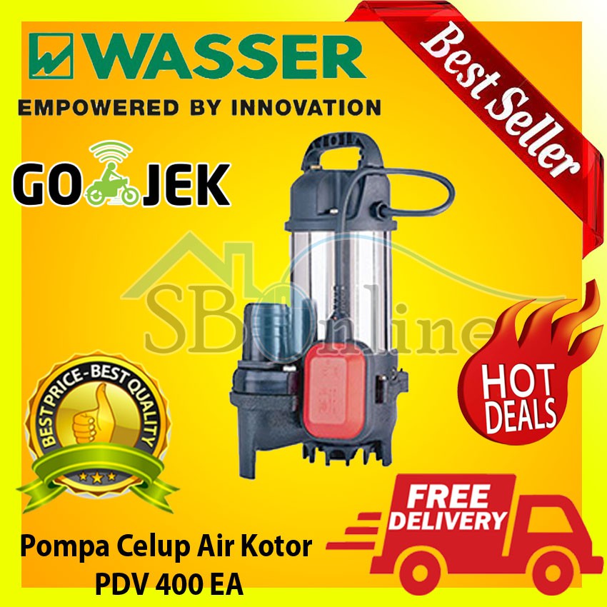 Pompa Celup Air Kotor Otomatis Wasser PDV 400 EA Harga Pabrik