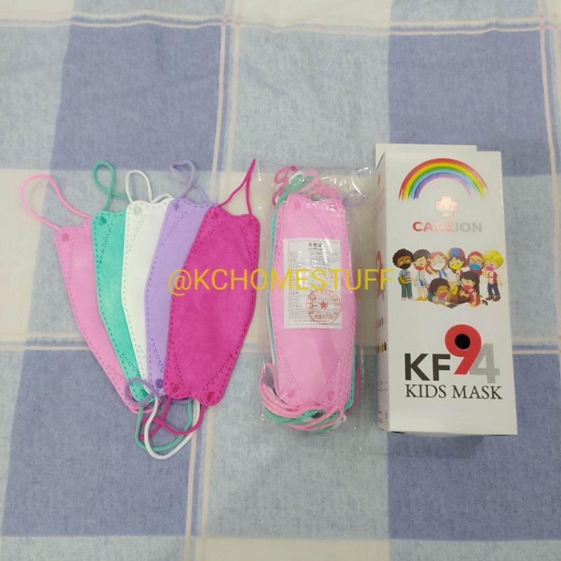 MASKER KF94 ANAK WARNA CAREION 1 pack isi 20pcs (5 warna campur sesuai foto)