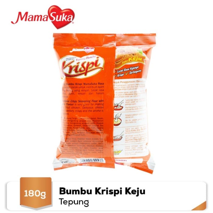 

pakai-siap-tepung-bumbu-tepung- mamasuka - tepung bumbu krispi keju 180gr -tepung-bumbu-tepung-siap-