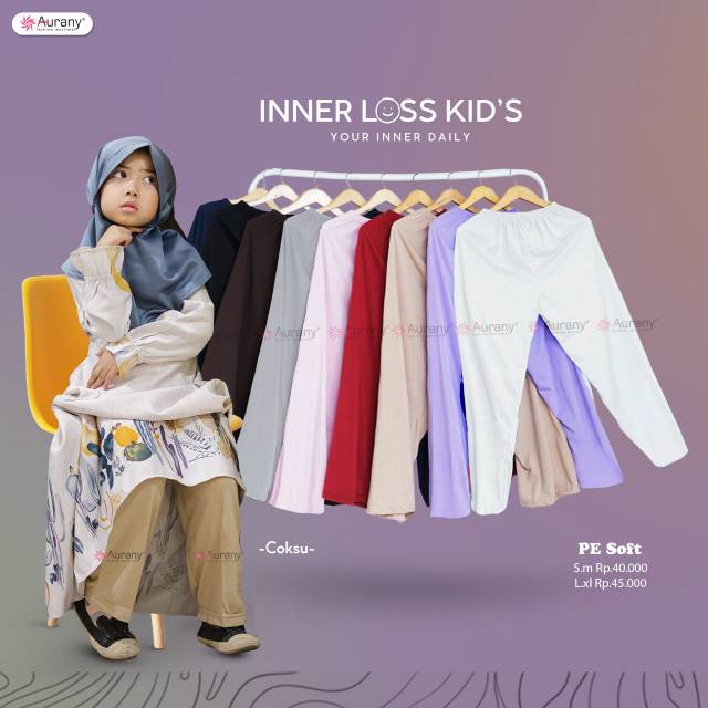 Celana Inner loss kids anak daleman gamis celamis sd tk murah legging leging panjang katun aurany