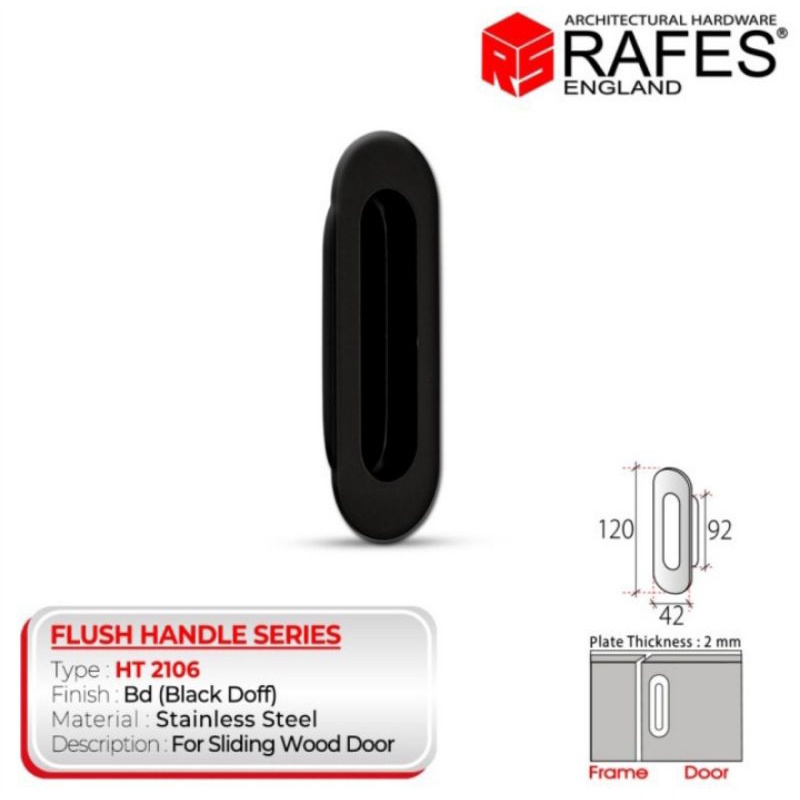 Handle tanam Rafes hitam / black