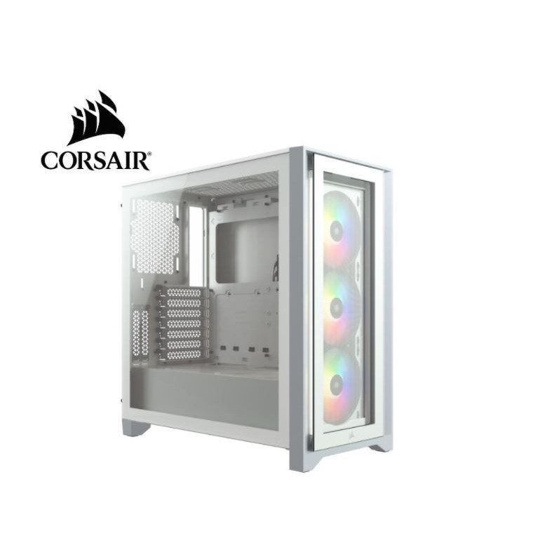 Casing Corsair iCUE 4000X RGB Tempered Glass (Black/White)