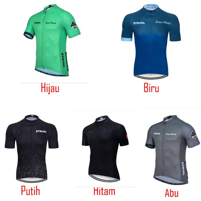 Baju Jersey Cycling Sepeda Unisex Import STRAVA Premium