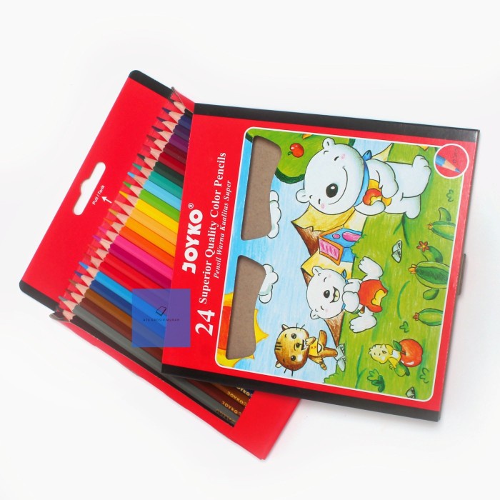 

WARNAPENSIL- PENSIL WARNA 24 JOYKO CP-24PB ( 24 COLOR ) -PENSIL WARNA