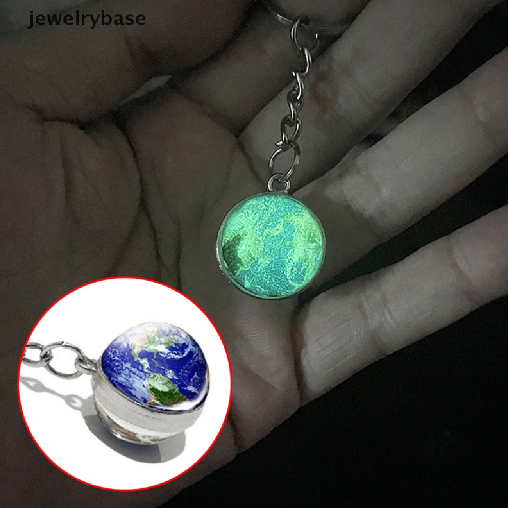 Gantungan Kunci Bentuk Planet Galaxy Nebula Glow In The Dark