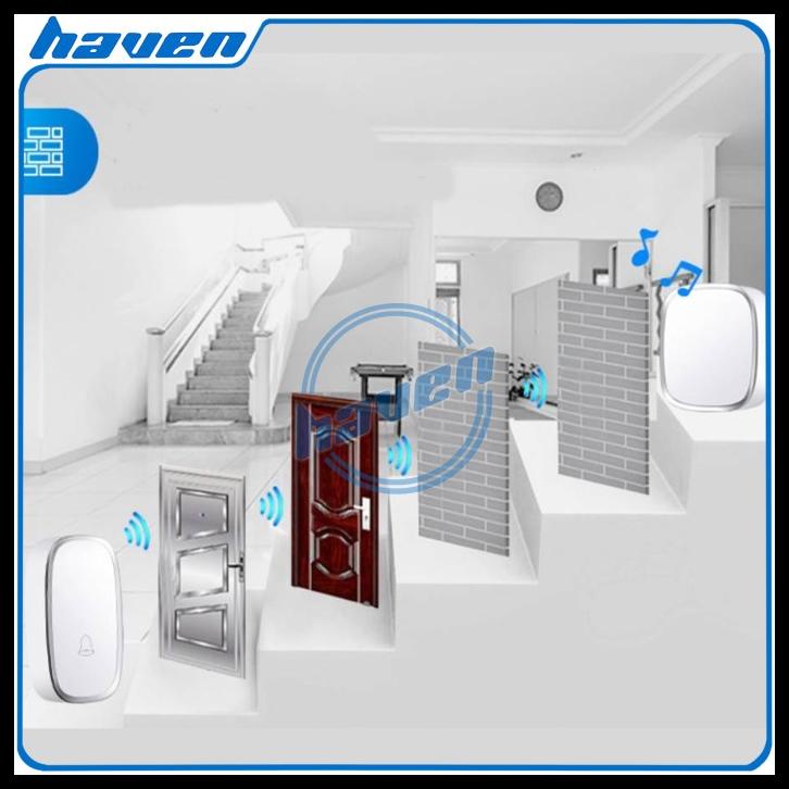 Bel Rumah Wireless Door Bell Waterproof Pintu Bell 2 Receiver
