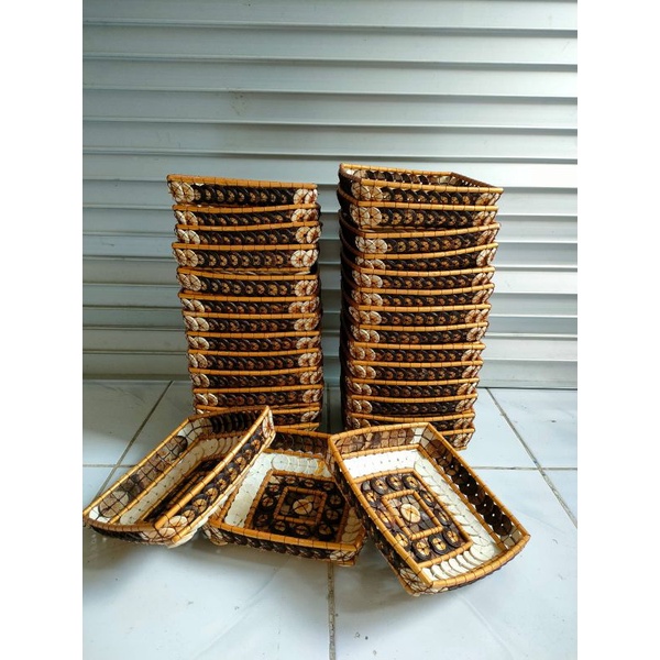 bokor kotak batok kelapa 20cm (5biji)