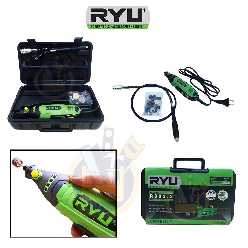 READY RYU Die Grinder RDG 3.2 Mini Grinder Ryu Koper Mesin Gerinda Tuner Botol Bor Tuner / Alat Mesin Porting Motor MURAH ORIGINAL BERGARANSI