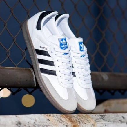 Adidas Samba White Black Gum Original Sneakers Pria