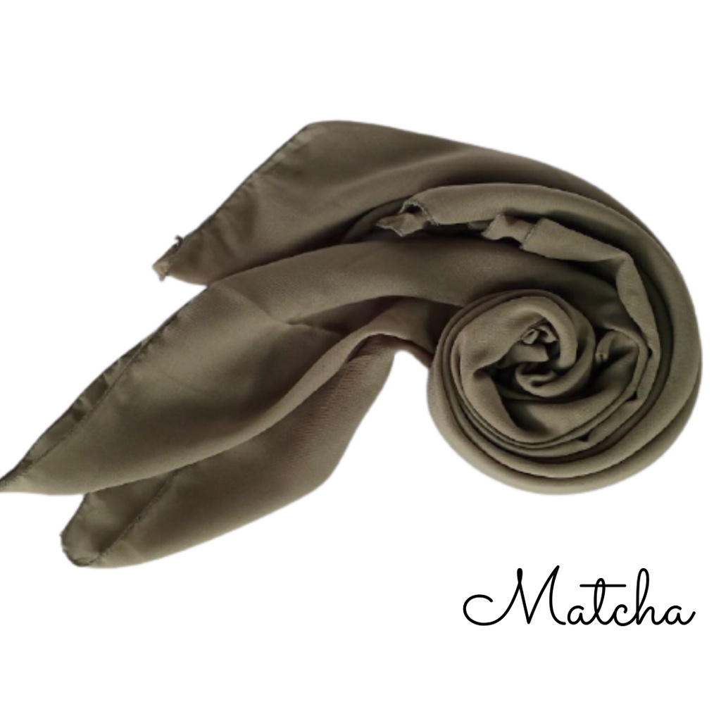 HIJAB SEGI EMPAT BELLA SQUARE POLYCOTTON PREMIUM / JILBAB BELA SQUARE 12PCS MUAT 1KG-MATCHA