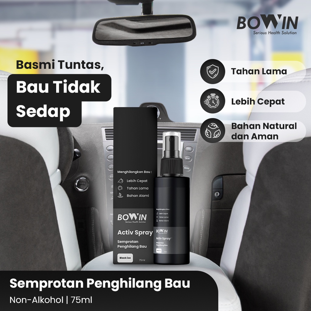 Bowin Activ Spray - Parfum Helm Motor/ Penghilang Bau Jaket & Parfum Sepatu. Semprotan Penghilang Bau & Bakteri Image 7