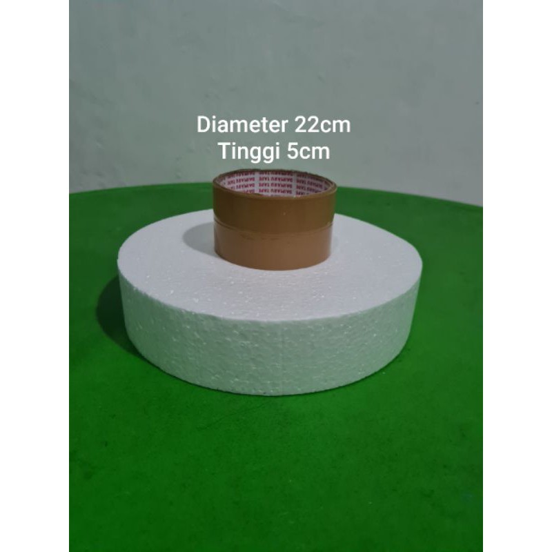 Diameter 22cm Dummy Cake Styrofoam Gabus Kue Bulat