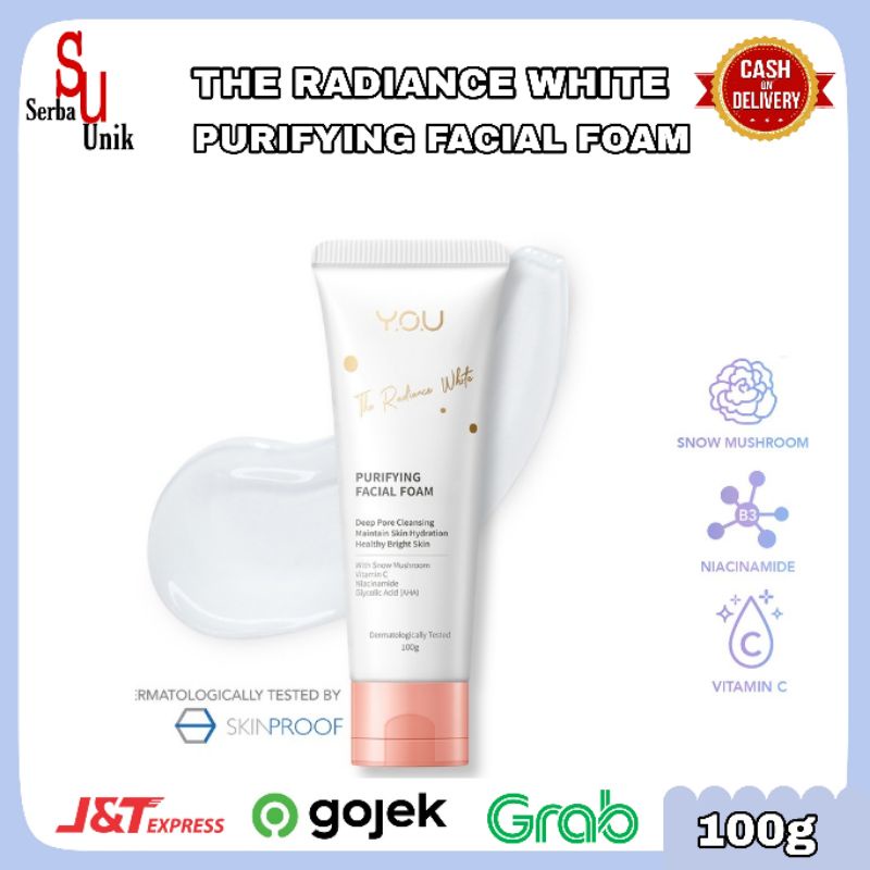 Kosmetik You The Radiance White Purifying Facial Foam / Pembersih Wajah 100gr