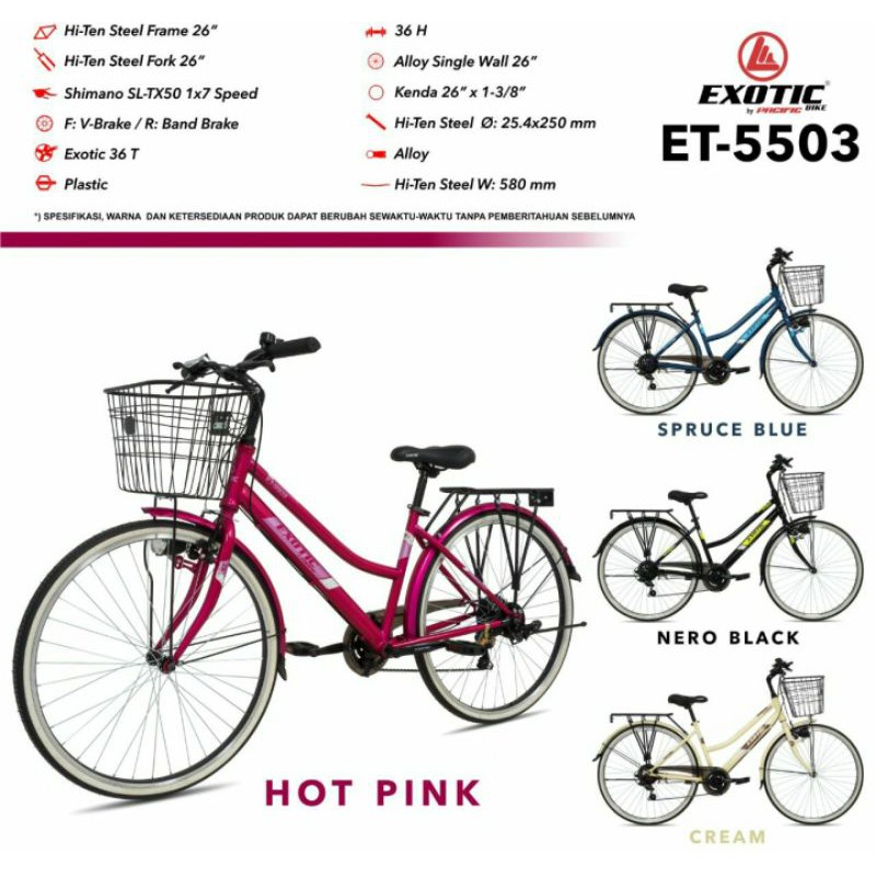 exotic 5503 sepeda city bike 7 speed