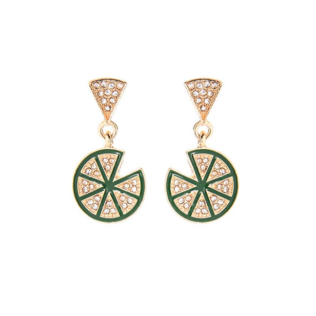 LRC Anting Tusuk Fashion Lemon And Diamond Earrings D91440