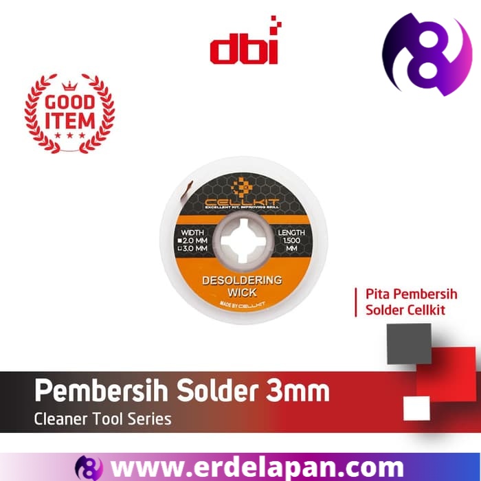 

PITA PEMBERSIH TIMAH/ PITA SOLDER CELLKIT ( CK WDL ) 3MM