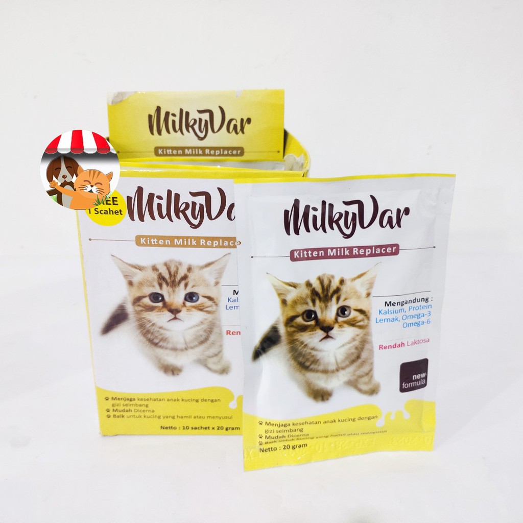 Milky Var 1 dus isi 11 sachet - Susu Anak Kucing Kitten Dewasa