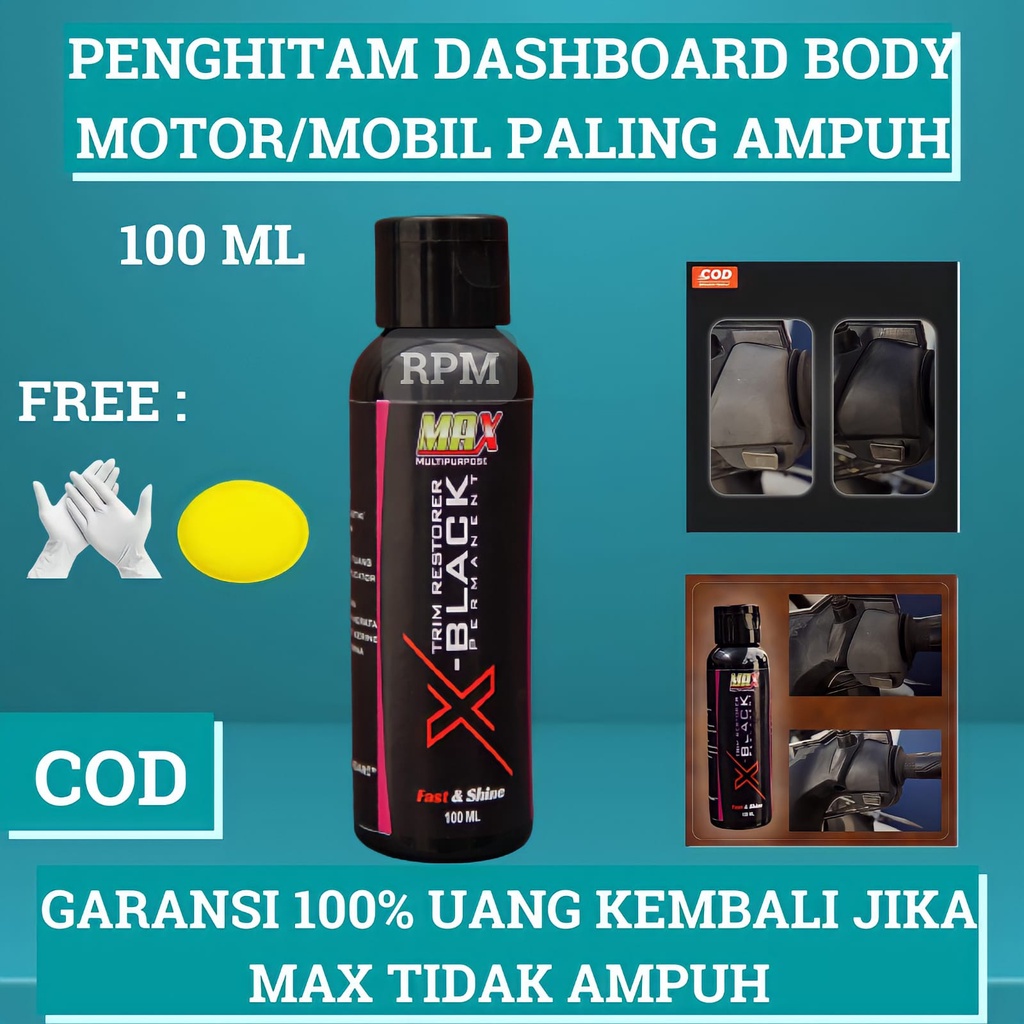 Aero Black Magic Kit Cairan Semir Wax Penghitam Pengkilap Pengkilat Body Bodi Plastik Dashboard Kasa