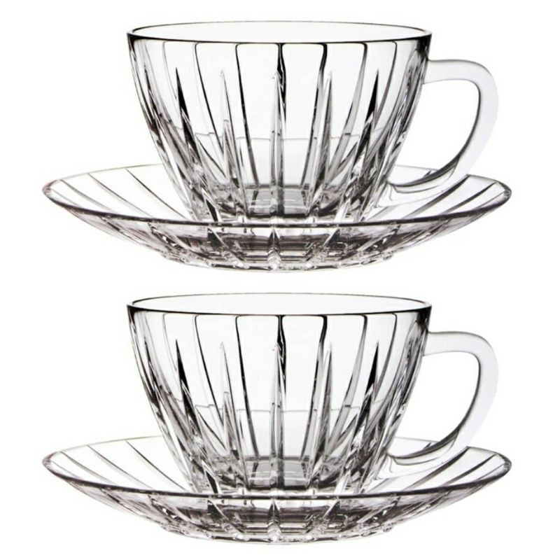 Krishome 180 ml Set 4 Pcs Cangkir & Saucer