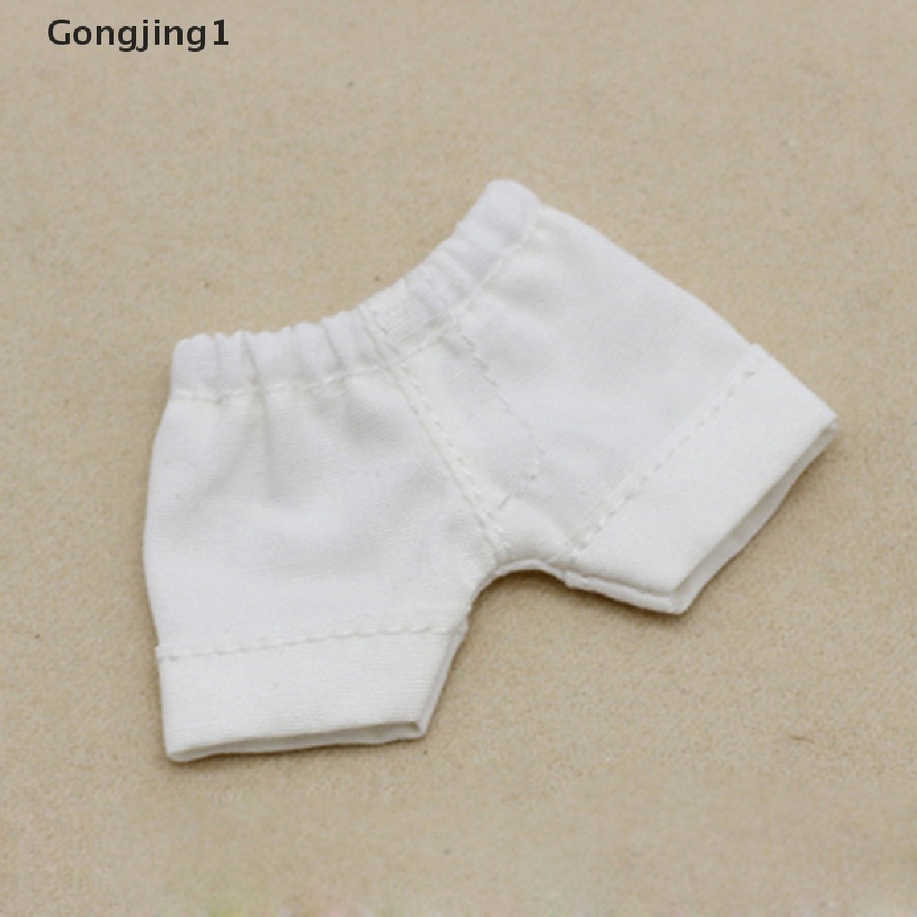 Gongjing Mainan Celana Pendek Jeans Skala 1: 12 Untuk Aksesoris Boneka Ob11