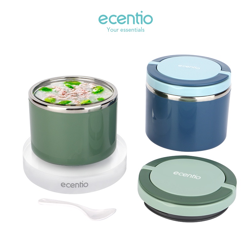 Tempat Makan ecentio Cangkir Sup Bekal Sup soup cup Stainless steel Cangkir sup 630ML /1000mL Tahan 