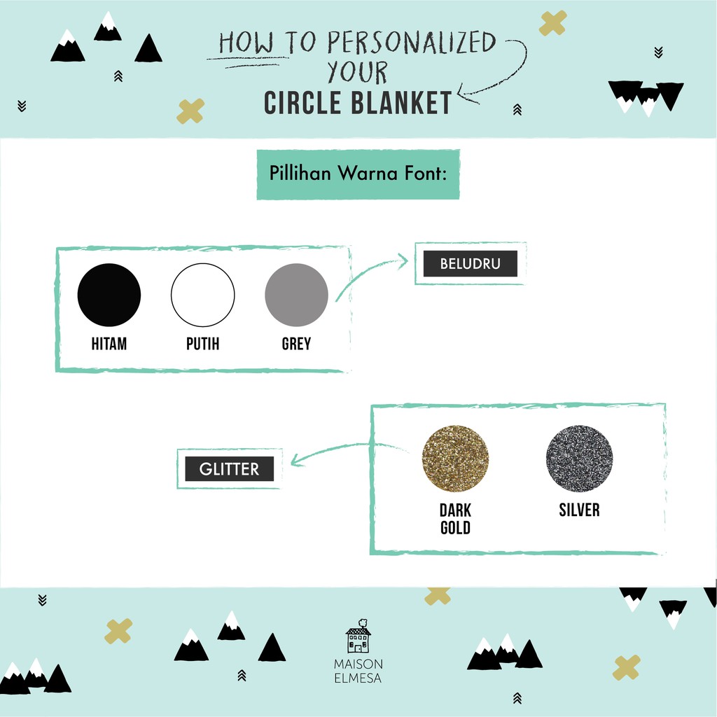 [Circle Blanket - Bisa Tambah Nama] Maison Elmesa Selimut Bayi - Mermaid Circle