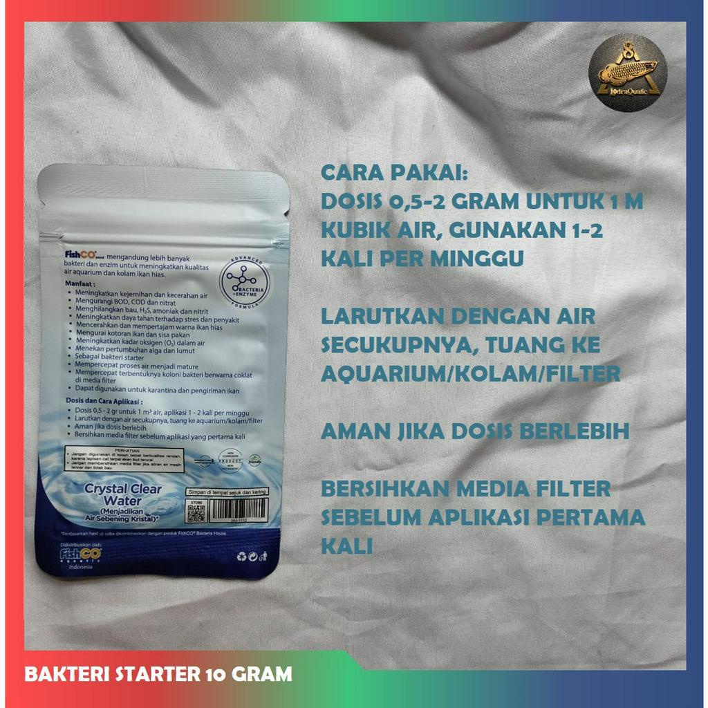 BAKTERI STARTER 10 GRAM BAKTERI BAIK PROBIOTIK PENJERNIH AIR AQUARIUM KOLAM FILTER AQUASCAPE MEDIA FILTRASI AIR