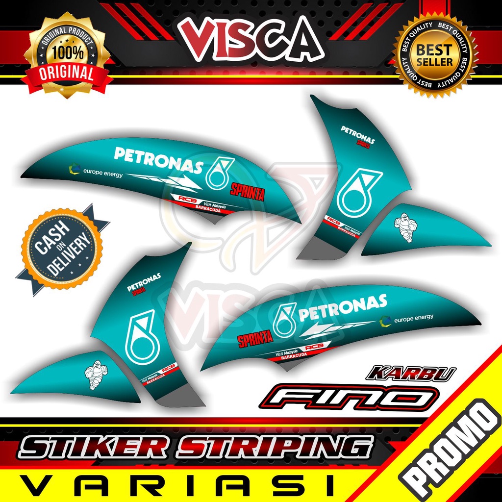 Striping Fino Karbu Variasi - Stiker Sticker Striping Variasi Lis Yamaha Fino Karbu - Striping Holog